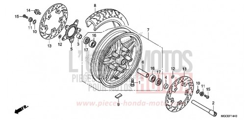 FRONT WHEEL (CAST) CB1100AE de 2014